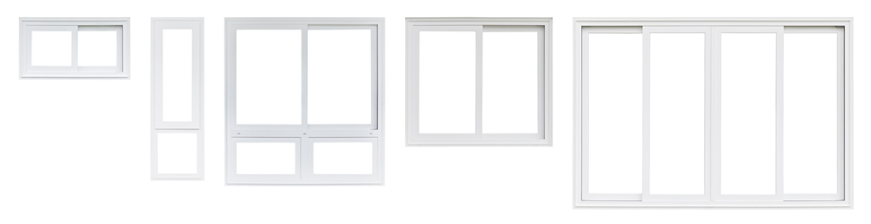 Image of different size window frames
