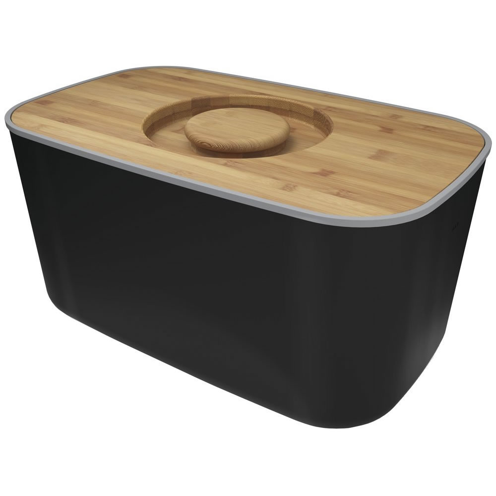 Joseph Joseph Steel Bread Bin With Bamboo Cutting Board Lid