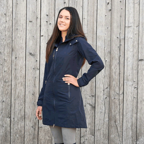 Ladies navy raincoat outlet