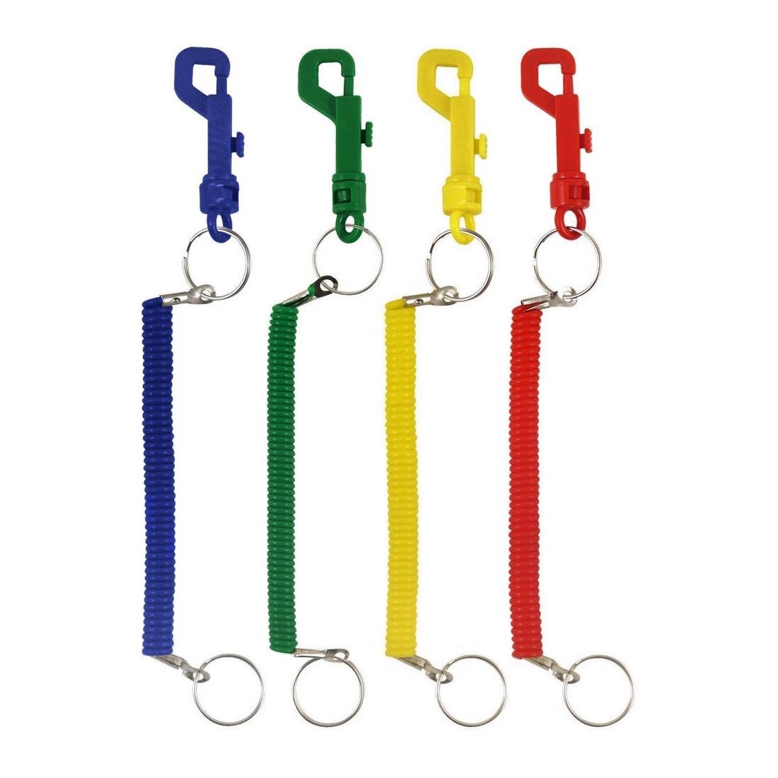 Plastic Spiral Hipster Keyring assorted colours